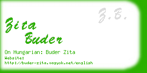 zita buder business card